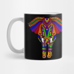 Rainbow Elephant Art Mug